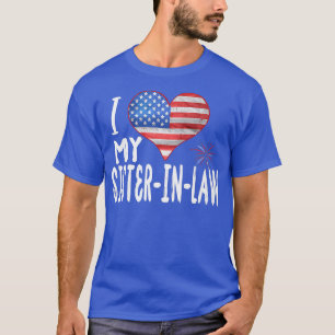 Camiseta Adoro a minha cunhada Dia das Mulheres Bandeira do