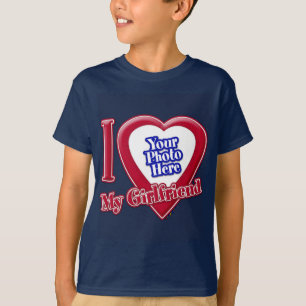 Camiseta Adoro A Minha Foto Namorada, Marinho Vermelho,  Az