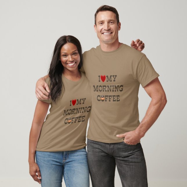 Camiseta Adoro A Minha Manhã De Café (Unissex)