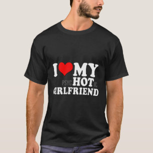 Camiseta Adoro A Minha Namorada Psicótica Engraçada Eu Cort