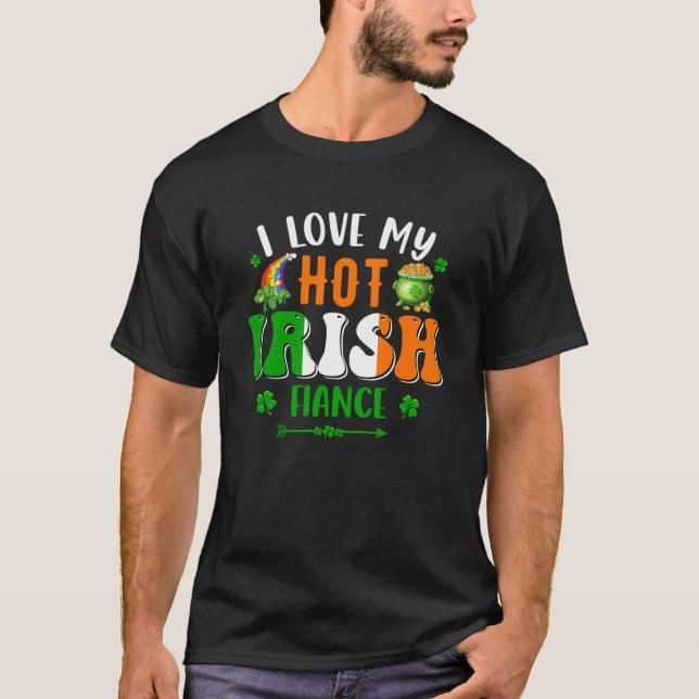 Camiseta Adoro a minha Rua irlandesa Casal do dia de Patric (Frente)
