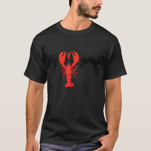 Camiseta Adoro a sua declaração de amor lagosta ilustrati