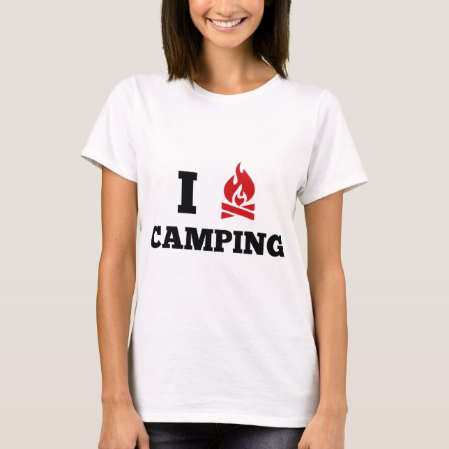 Camiseta Adoro acampar (Frente)