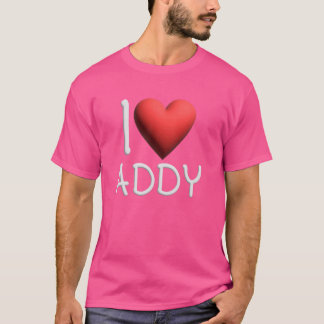 Camiseta Adoro Addy Name Personalizado Menina Amiga Ele