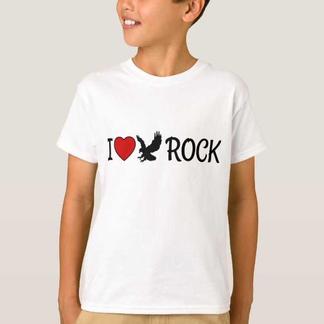 Camiseta Adoro Águia Rock California Red Heart (Frente)