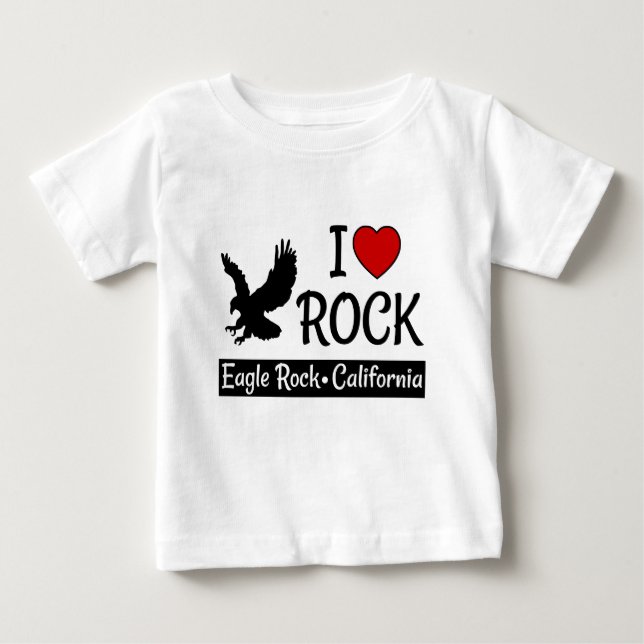 Camiseta Adoro Águia Rock California Red Heart (Frente)