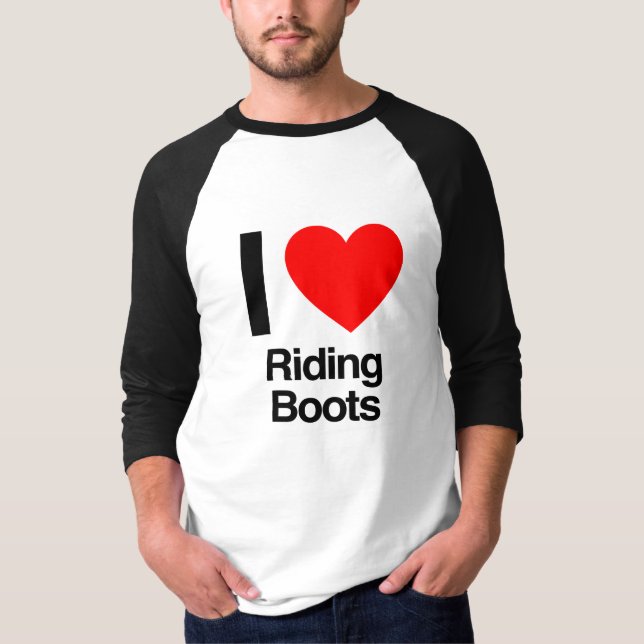 Camiseta adoro andar de botas (Frente)