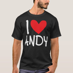 Camiseta Adoro Andy Name Heart Personalised Men Cara BFF Fr