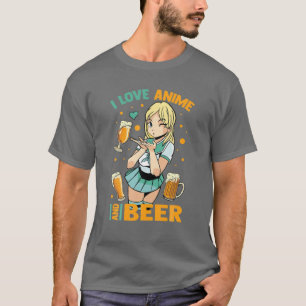 Camiseta Adoro Anime Cerveja - Cute Kawaii - Manga Otaku