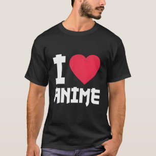 Camiseta Adoro Anime Hoodie - Design De Coração Branco E Ve