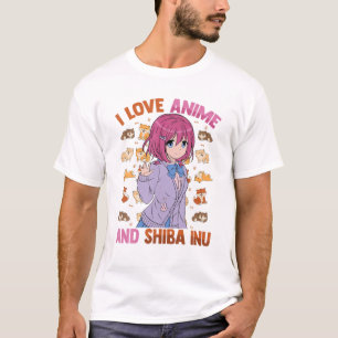 Camiseta Adoro Anime Shiba Inu - Kawaii Otaku - Bonito M