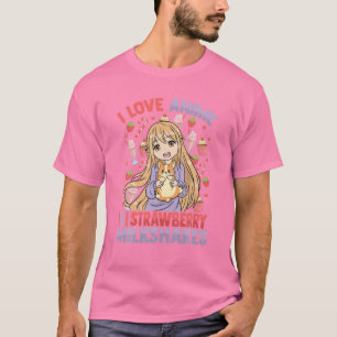 Camiseta Adoro Animes E Sorvetes - Kawaii Ot