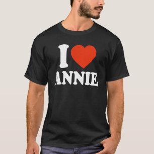 Camiseta Adoro Annie I Heart Annie Red Heart Namorados