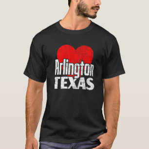 Camiseta Adoro Arlington Texas Retro Big Heart Arlington V