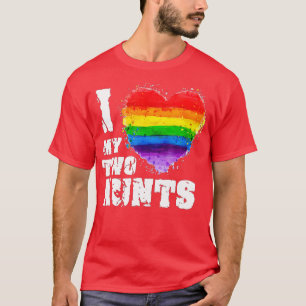 Camiseta Adoro as minhas duas tias Gay LGB presentes