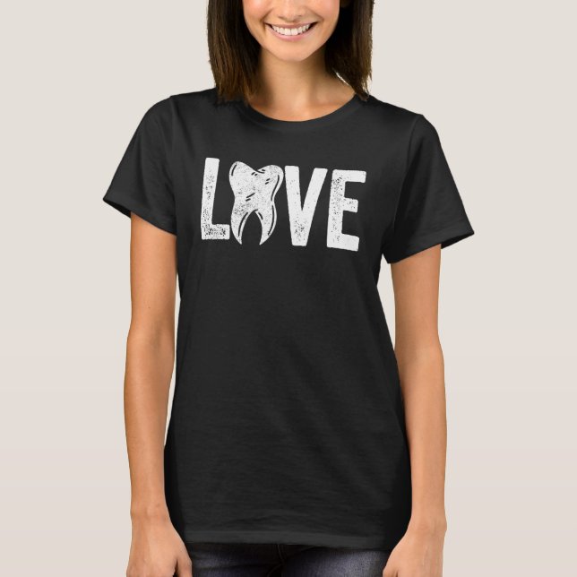 Camiseta Adoro Assistente de odontologia do laboratório den (Frente)
