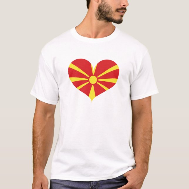 Camiseta Adoro Bandeira da Macedônia do Norte (Frente)