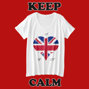 Camiseta Adoro Bandeira de Coração em Dificuldade no Rein