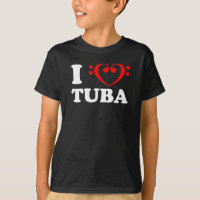 Adoro Bass Clef Heart Tuba