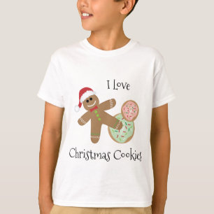 Camiseta Adoro Biscoitos de Natal   Homem-Pão-Gingerido