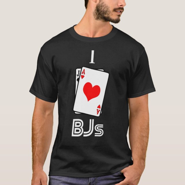Camiseta Adoro BJs Blackjack 21 Casino Gambling (Frente)