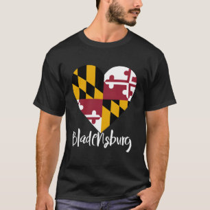 Camiseta Adoro Bladensburg Maryland Md Flag Heart Sift Sou