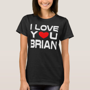 Camiseta Adoro Brian Red Heart para dizer Querida que te am