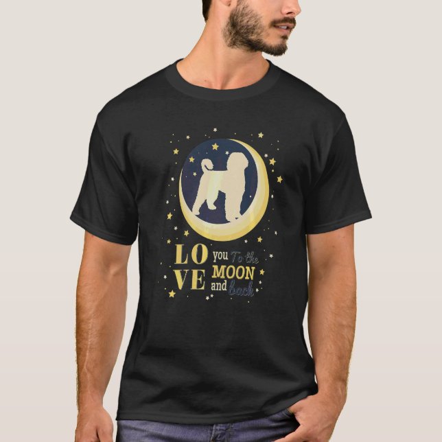 Camiseta Adoro Cachorro De Água Português À Lua (Frente)