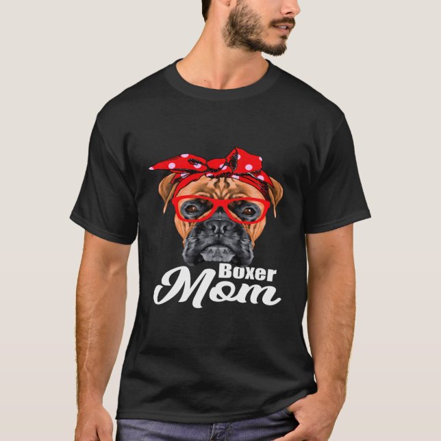 Camiseta Adoro Cachorros Boxer Mãe (Frente)