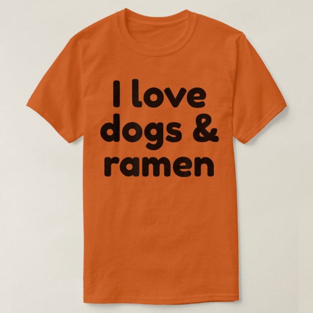 Camiseta Adoro Cães E Ramen 491 (Frente do Design)