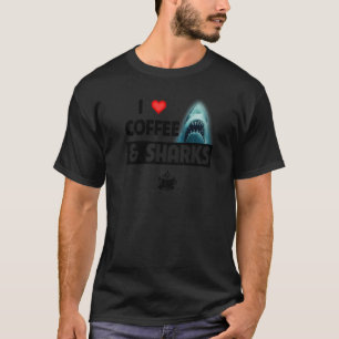 Camiseta Adoro Café e Tubarões Excelente Branco Oce