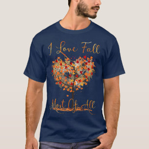 Camiseta Adoro Cair A Maioria das Leaf Heart Aut