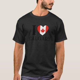 Camiseta Adoro Calgary Canada Heart Flag 1