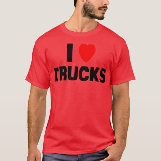 Camiseta Adoro Caminhões Engraçados Gag Presente Coração Re