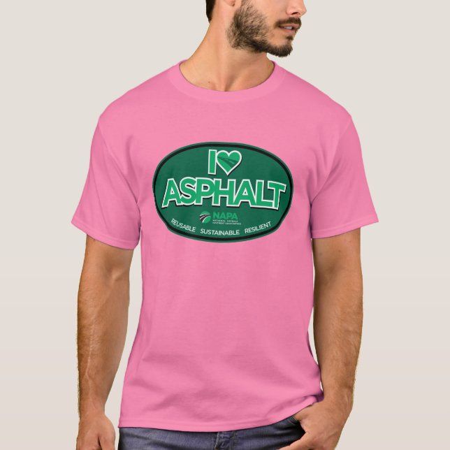 Camiseta Adoro Camisa-T-Asfalto Masculina - Rosa (Frente)