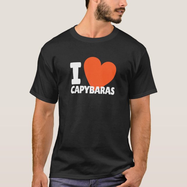 Camiseta Adoro Capybaras Heart Capybaras (Frente)