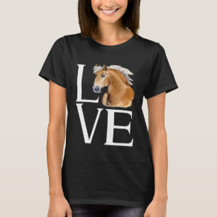 Camiseta Adoro Cavalo Haflinger Adorável