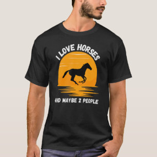 Camiseta Adoro Cavalos e talvez duas Pessoas