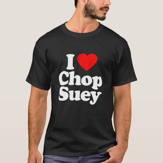 Camiseta Adoro Chop Suey Heart Engraçado (Frente)