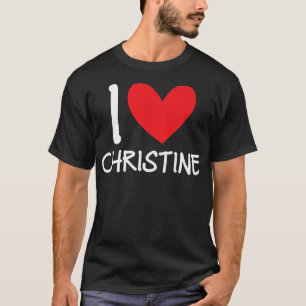 Camiseta Adoro Christine Name Personalan Menina Mulher Pers