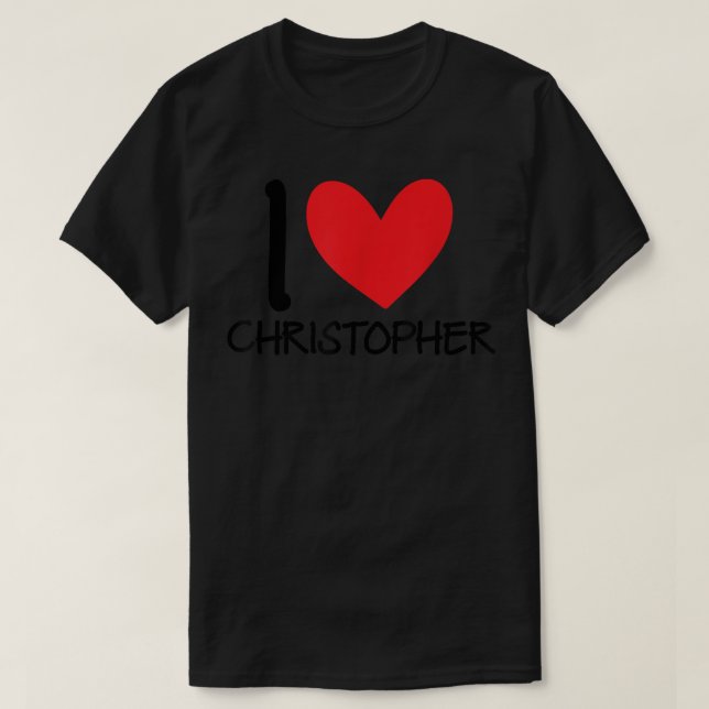 Camiseta Adoro Christopher Name Personalizado Men Cara BFF  (Frente do Design)