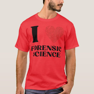 Camiseta Adoro Ciência Forense Homens Mulheres Criminologia