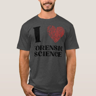 Camiseta Adoro Ciência Forense Homens Mulheres Criminologia