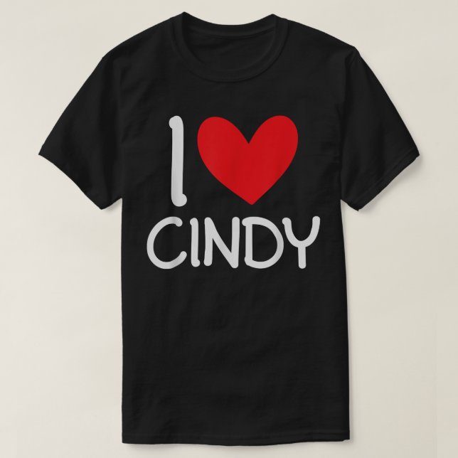 Camiseta Adoro Cindy Name Personalised Girl Woman BFF Frie (Frente do Design)