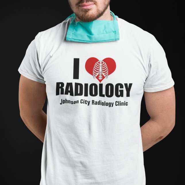 Camiseta Adoro Clínica Radiológica Personalizada Radiológic (Criador carregado)