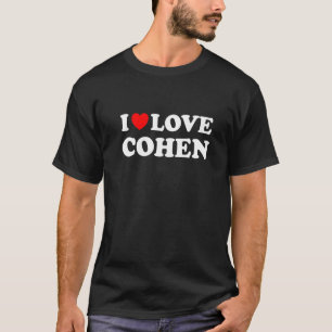 Camiseta Adoro Cohen, coração Cohen