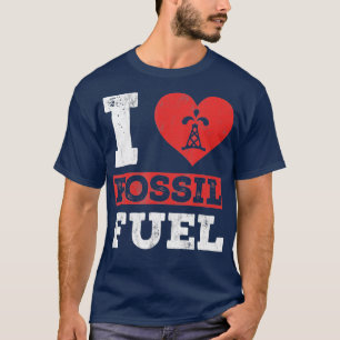 Camiseta Adoro combustíveis fósseis Tshirt Fossil Dinossaur