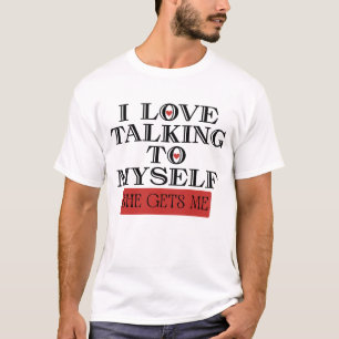 Camiseta Adoro conversar comigo mesma Ela me dá