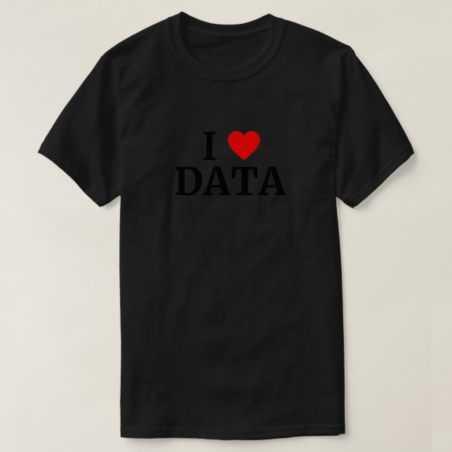 Camiseta Adoro Coração de Dados (Frente do Design)