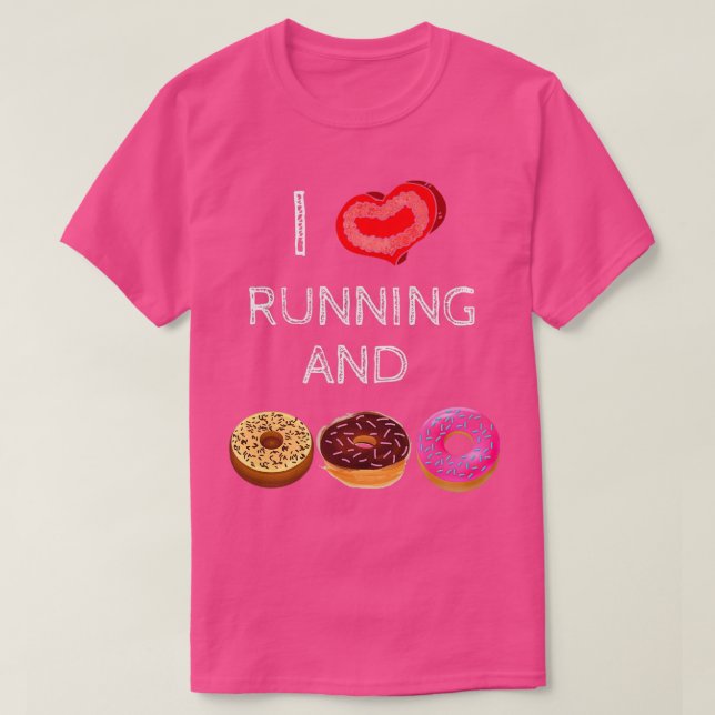 Camiseta Adoro correr e donuts (Frente do Design)